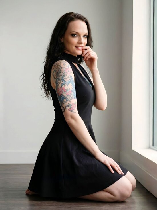 LuLu's Dresses & Skirts - Lulus ✦ Mock Neck Skater A-Line Dress ✦ Black Sleeveless Keyhole Cutout Size S